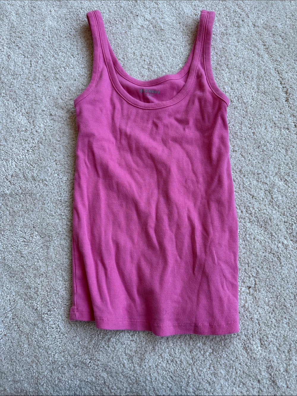 Old Navy Vibrant Pink Ribbed Tank